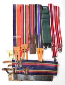 Nine stable belts including Queen Alexandra's Royal Army Nursing Corps together with a Royal