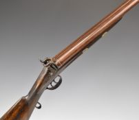 Onion & Wheelock 8 bore double barrelled side by side percussion hammer action muzzle loading gun