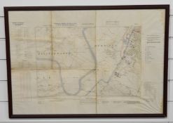 WW2 German map of Gloucester showing key targets / sights, dated 1940 and 1941, 49 x 71cm, in