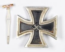 WW2 German Nazi Third Reich Iron Cross First Class medal, stamped L/12 JGS to reverse