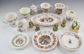 Royal Doulton Jill Barklem Brambly Hedge tea ware and Border Fine Arts figures including Pippy's
