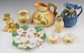 Royal Worcester, Royal Doulton and Dresden ceramics including a 'Cosy' patent teapot, chamber