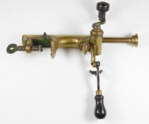 Alpha brass 12 bore shotgun cartridge re-loading / rollover tool.