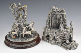 Two large Tudor Mint Myth and Magic figures comprising The Gathering of the Unicorns and Power of