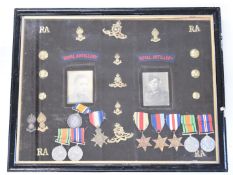 Royal Artillery father and son group of medals comprising WW1 1914/1915 Star named to 68466 Gunner S
