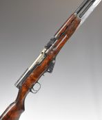 Deactivated Russian SKS 7.62x54mm semi-automatic assault rifle with integral folding bayonet, top