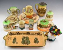 Royal Doulton Balloon Seller and Seriesware including beaker signed Noke, coaching ware etc, tallest