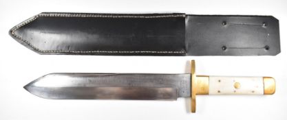 John Nowill & Son Ltd hunting knife with 25.5cm blade and sheath. PLEASE NOTE ALL BLADED ITEMS ARE