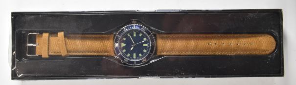 Military style watch with khaki strap