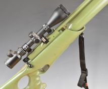 RWS Series 500 Plus .22 FAC PCP air rifle with composite thumb hole stock, adjustable trigger,