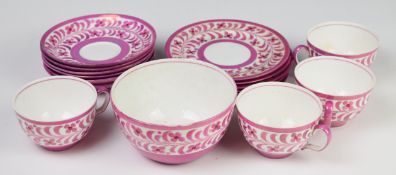 Gray's Pottery / A E Gray and Son lustre tea ware decorated in the Gloria pattern, sixteen pieces