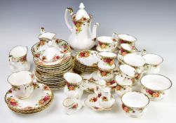 Royal Albert dinner and tea ware decorated in the Old Country Roses pattern, approximately seventy