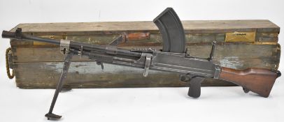Deactivated British Bren Mk.II .303 light machine gun stamped 'A.S.R.' to the left side of the frame