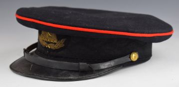 British Army Gloucestershire Regiment officer's peaked cap by Flights Ltd, Military Tailors &