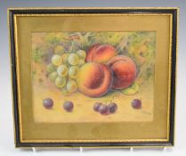 A Shuck Royal Worcester artist watercolour painted fruit, 15 x 20cm