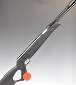 Weihrauch HW97K .22 underlever air rifle with chequered semi-pistol grip, composite stock, raised