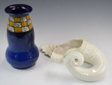 Royal Worcester Cornucopia candle sconce and a Royal Doulton vase