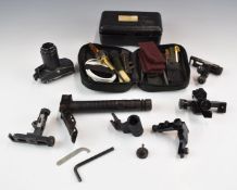 A collection of gun parts and accessories including Lynx, Parker-Hale and Williams target rifle