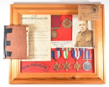 British Army WW2 Royal Engineers group of four medals comprising 1939/1945 Star, Italy Star,