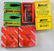 Three-hundred-and-twenty-five various .308 bullets including MatchKing Sierra, A-Max and Berger, all