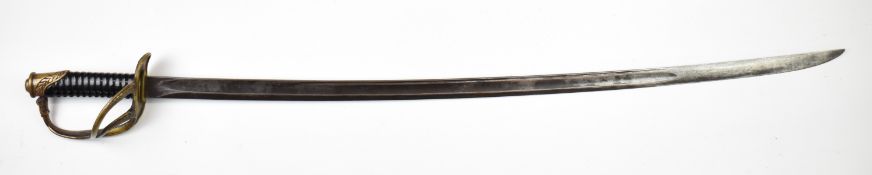Belgian 1889 Cavalry officer's sword with decorated hilt, Jacques Bontems Anvers & WKC maker's