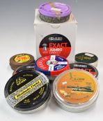 Eleven tins of air rifle pellets including JSB Match Diabolo .22 5.52 in original box.