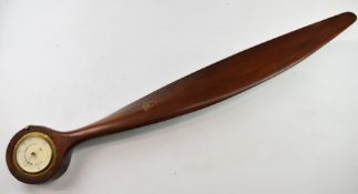 WW1 wooden aeroplane propeller by Lang Propeller Ltd, Weybridge, marked to boss A1D 32, 5102, LP