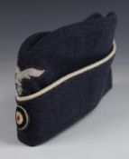 WW2 German Third Reich Nazi Luftwaffe side hat ink stamped to interior Frans Richter Dresden