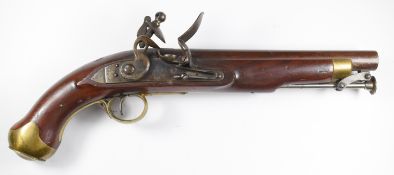 New Land pattern flintlock pistol with lock stamped 'Tower' and with crown over 'GR' cypher, captive