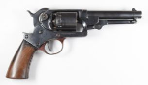 Starr Arms Co of New York .44 six-shot percussion revolver with steel frame stamped to one side '