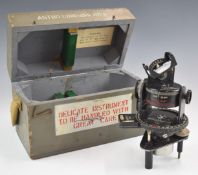 WW2 RAF Astro compass in fitted box, dated 1942 together with an M & Co 1942 canvas map case