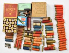 Over 150 collector's shotgun cartridges including 8, 12, 14, 16 and 20 bore, .410, 9mm Flobert, Eley