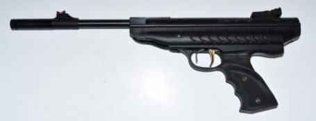 Hatsan Edgar Brothers Model 25 Super Charger .22 target air pistol with shaped and chequered