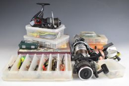 Fixed spool and closed faced fishing reels comprising Abu 503, Cardinal 855, Kronos XL50 and
