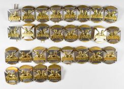 Fourteen pairs of British Army RGBW Royal Gloucestershire Berkshire & Wiltshire Regiment collar