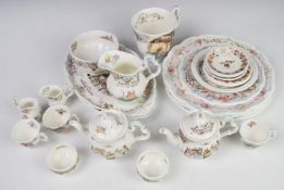 A collection of Royal Doulton Jill Barklem Brambly Hedge ceramics including miniature teaware,