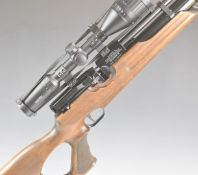 Weihrauch HW100 .177 PCP air rifle with 15 shot magazine, shaped and chequered grip, adjustable hair