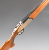 Rizzini 12 bore over and under ejector shotgun with engraved sidelock plates, trigger guard,