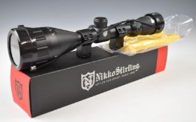 Nikko Stirling Mount Master AO 3-9x50 half mil dot air rifle or similar scope, in original box
