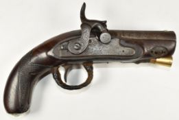 Unnamed percussion conerted from flintlock hammer action private purchase or officer's pocket or