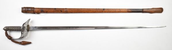 British 1895 pattern Infantry officer's sword, the three quarter decorated basket hilt with Queen