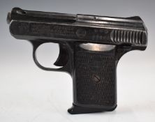 SM Model 110 8mm semi-automatic blank firing pistol with monogrammed and chequered grips, multi-shot