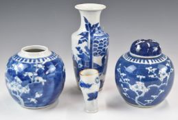 Chinese 19th / 20thC vases and ginger jars, tallest 21cm