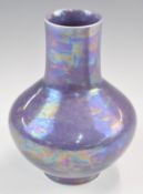 Ruskin Pottery pedestal vase shape no 197, height 16cm