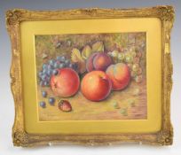 T Lookyer Royal Worcester artist watercolour painted fruit, 16 x 20cm