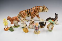 Beswick / Royal Doulton Beatrix Potter and Brambly Hedge figures, Doulton red setter dog, Royal