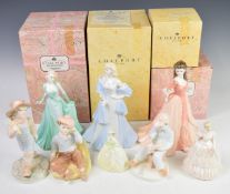 Eight Coalport figures including Collector's Club Clair 1995, Catherine Collingwood, Mini Spring