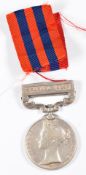 Indian General Service Medal 1854 with clasp for Hazara 1888, naming rubbed