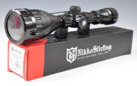 Nikko Stirling Mount Master AO 3-9x50 half mil dot air rifle or similar scope, in original box