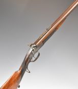 John Blissett .600 side by side double barrelled percussion hammer action muzzle loading rifle